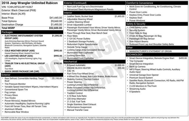 2018 Jeep Wrangler Unlimited Rubicon 4x4 for sale in Cincinnati, OH
