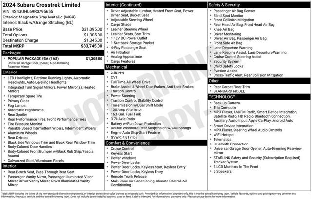 2024 Subaru Crosstrek Limited 2024 Subaru Crosstrek Limited