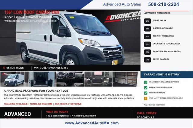 2023 Ram ProMaster 2500 Cargo Van Low Roof 136 WB for sale in North Attleboro, MA