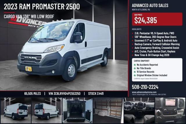 2023 Ram ProMaster 2500 Cargo Van Low Roof 136 WB for sale in North Attleboro, MA