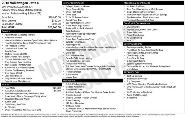 2018 Volkswagen Jetta 1.4T S 2018 Volkswagen Jetta 1.4T S