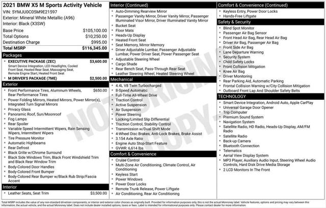 2021 BMW X5 M Base for sale near Columbus, OH