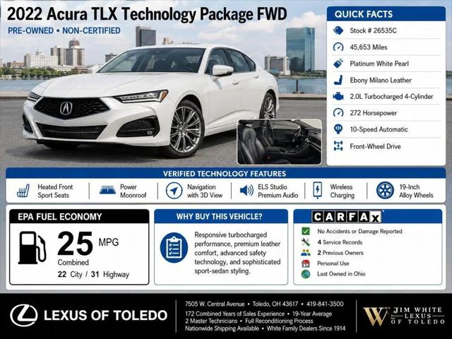 2022 Acura TLX Technology Package for sale in Toledo, OH