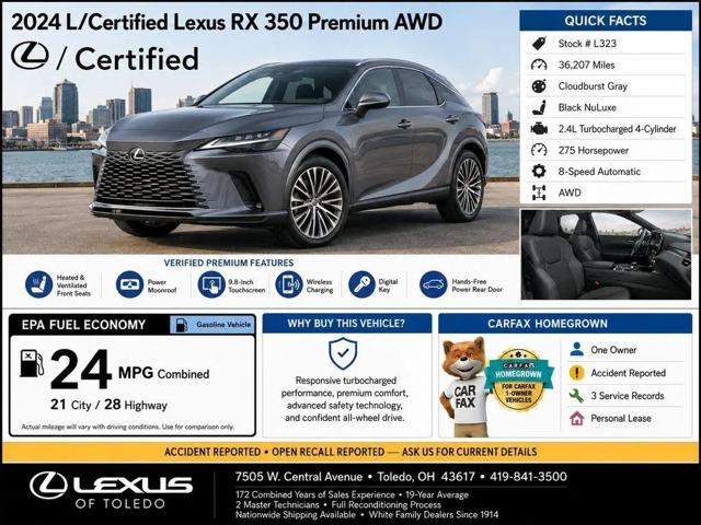 2024 Lexus RX 350 Premium for sale in Toledo, OH