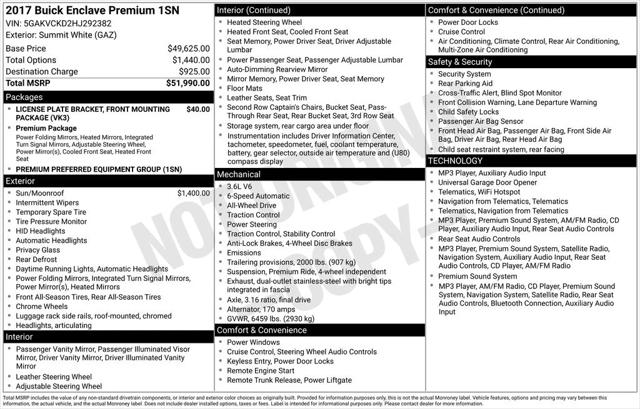 2017 Buick Enclave Premium 2017 Buick Enclave Premium