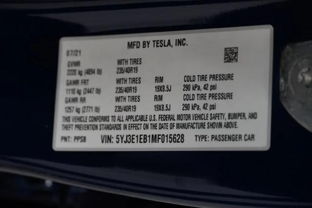 2021 Tesla Model 3 Long Range Dual Motor All-Wheel Drive