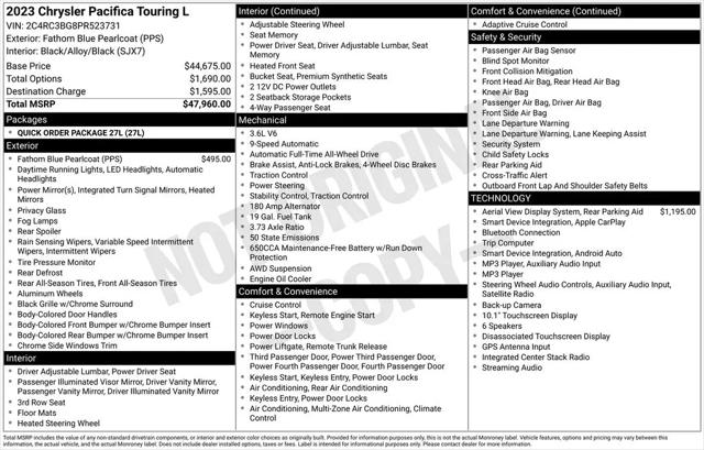 2023 Chrysler Pacifica Touring L AWD
