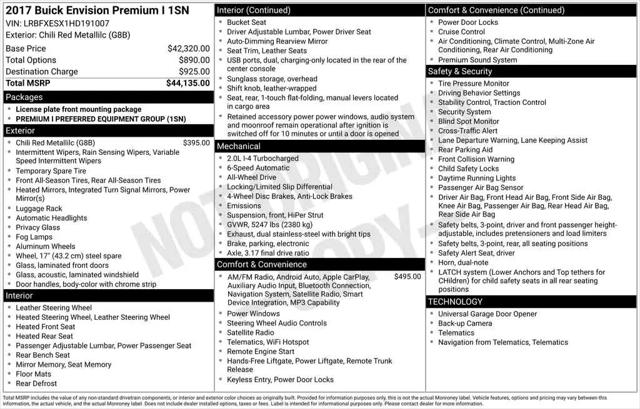 2017 Buick Envision Premium I