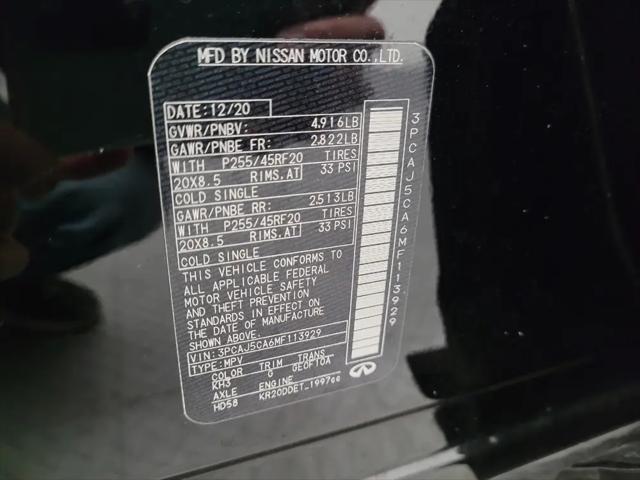 2021 INFINITI QX50 SENSORY