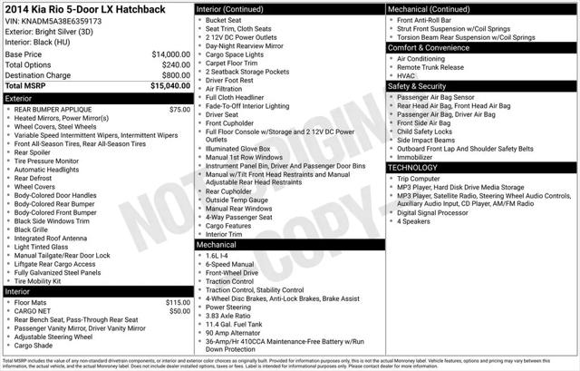 2014 Kia Rio LX