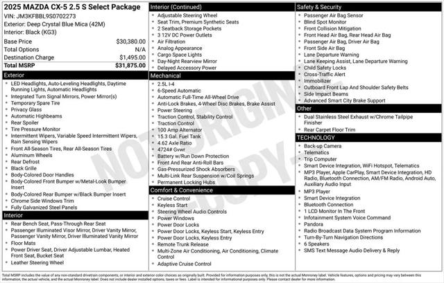 2025 Mazda CX-5 2.5 S Select