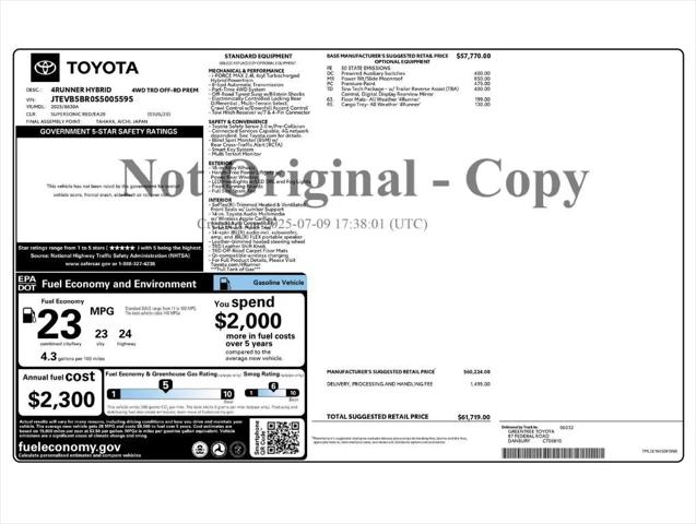 2025 Toyota 4Runner TRD Off Road Premium