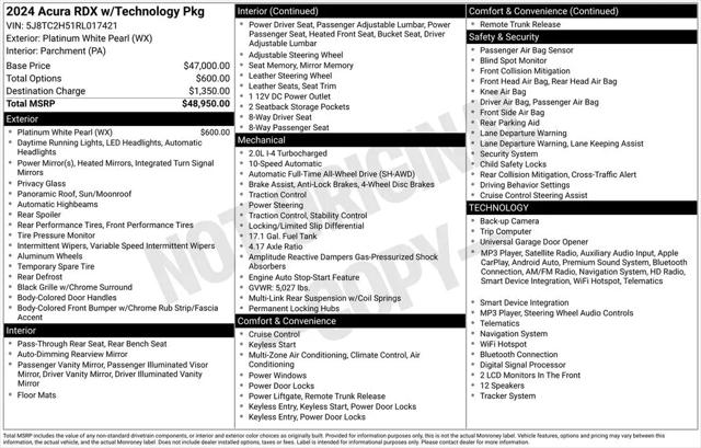 2024 Acura RDX Technology Package