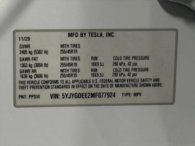 2021 Tesla Model Y Long Range Dual Motor All-Wheel Drive