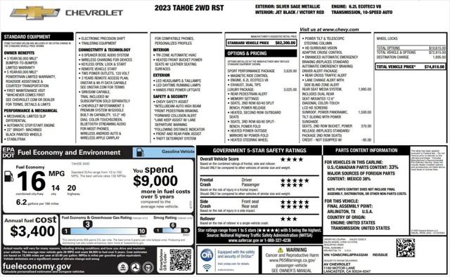 2023 Chevrolet Tahoe 2WD RST for sale in Lancaster, CA