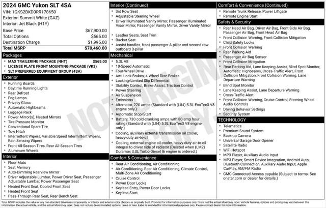 2024 GMC Yukon 4WD SLT