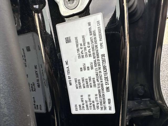 2024 Tesla Model 3 Rear-Wheel Drive