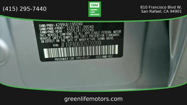 2012 Subaru Impreza 2.0i Premium