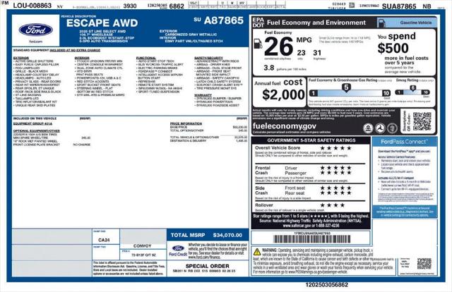 2025 Ford Escape ST-Line Select