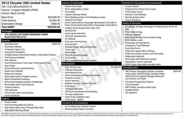 2012 Chrysler 200 Limited