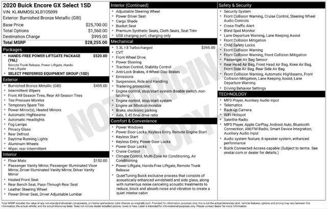 2020 Buick Encore GX FWD Select