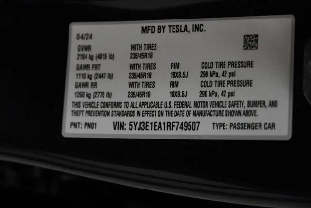 2024 Tesla Model 3 Long Range Dual Motor Rear-Wheel Drive