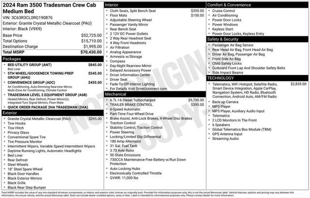 2024 Ram 3500 Tradesman Crew Cab 4x4 64 Box