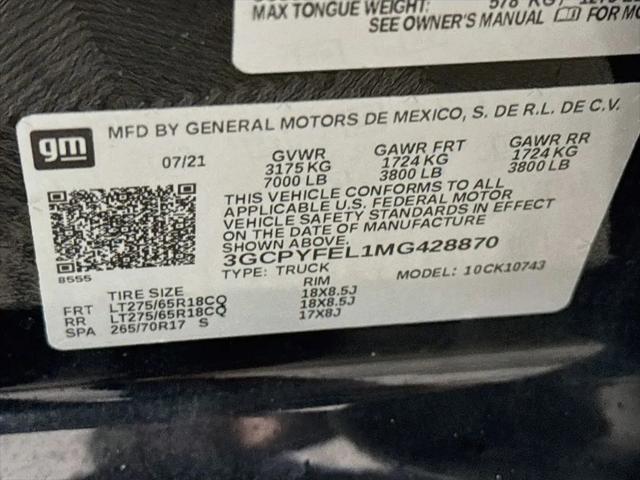 2021 Chevrolet Silverado 1500 4WD Crew Cab Standard Bed LT Trail Boss