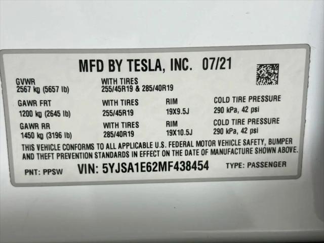 2021 Tesla Model S Plaid Tri Motor All-Wheel Drive