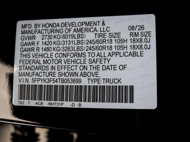 2026 Honda Ridgeline RTL