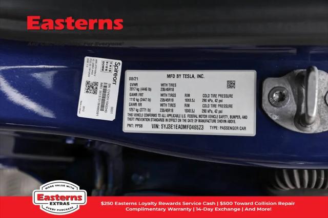 2021 Tesla Model 3 Standard Range Plus Rear-Wheel Drive