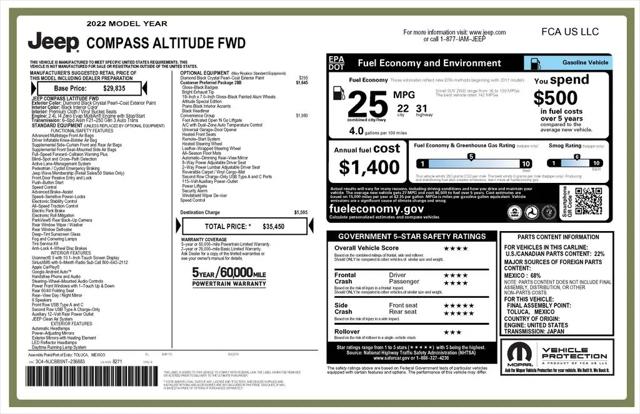 2022 Jeep Compass Altitude FWD