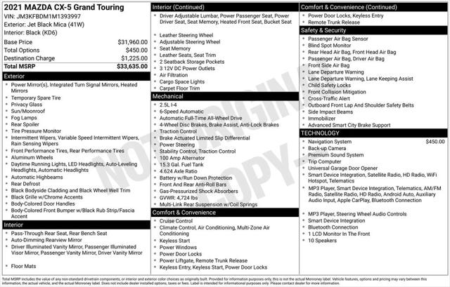 2021 Mazda CX-5 Grand Touring 2021 Mazda CX-5 Grand Touring