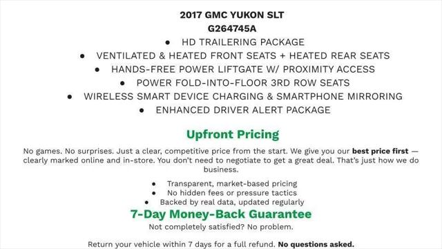 2017 GMC Yukon SLT for sale in Manitowoc, WI