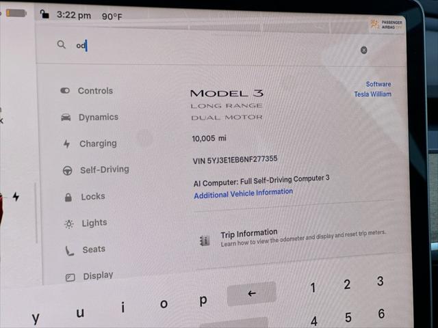2022 Tesla Model 3 Long Range Dual Motor All-Wheel Drive