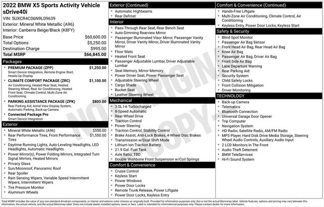 Used 2022 BMW X5 sDrive40i For Sale in Muscle Shoals, AL