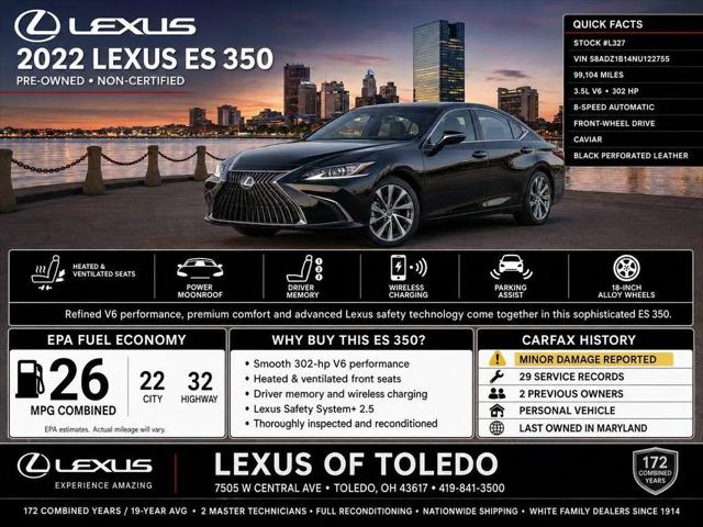 2022 Lexus ES 350 Base for sale in Toledo, OH