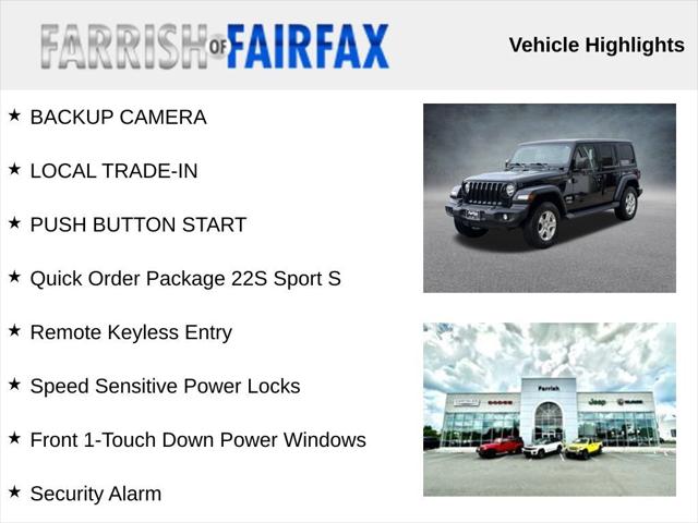 2020 Jeep Wrangler Unlimited Sport S 4x4 2020 Jeep Wrangler Unlimited Sport S 4x4