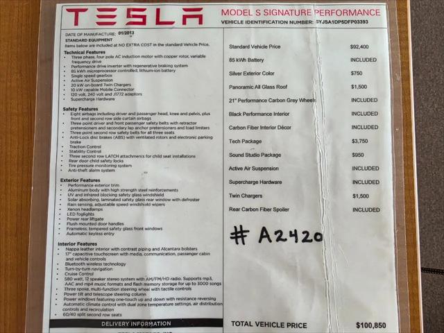 2013 Tesla Model S Performance