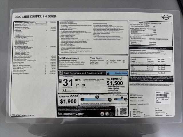 2027 MINI Cooper Hardtop Cooper S