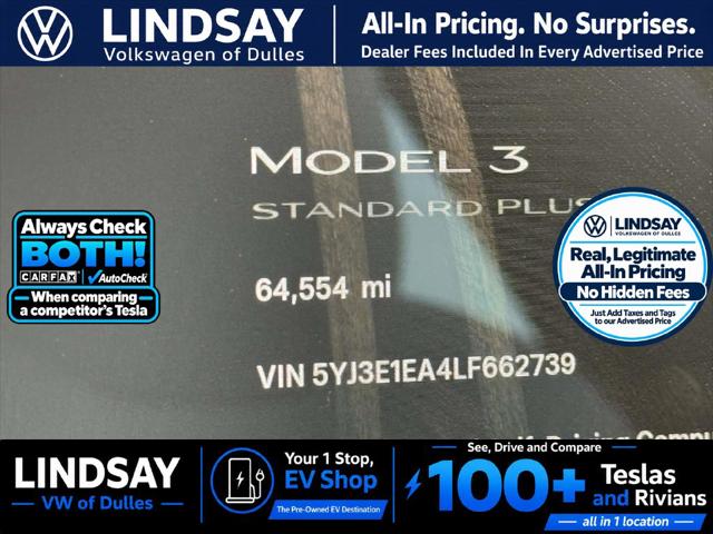 2020 Tesla Model 3 Standard Range Plus Rear-Wheel Drive