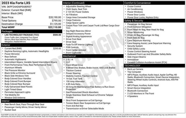 2023 Kia Forte LXS for sale in Cin, OH