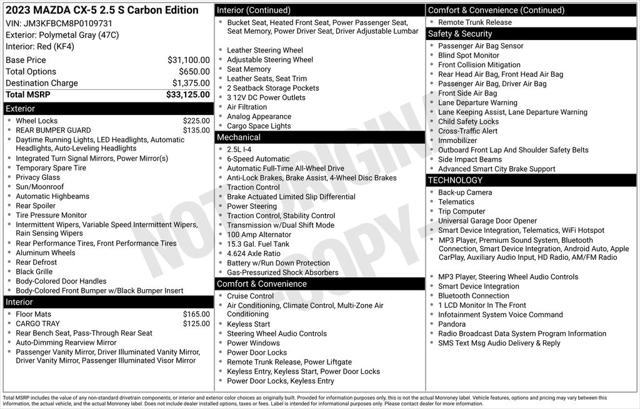 2023 Mazda CX-5 2.5 S Carbon Edition