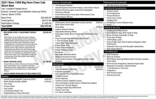 2021 Ram 1500 Big Horn