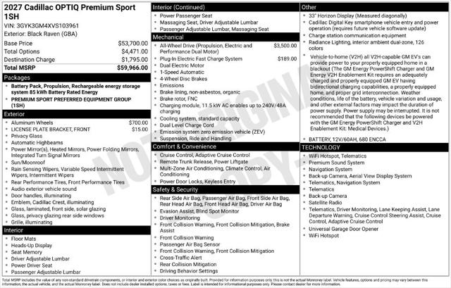 2027 Cadillac iQ Premium Sport for sale in Olympia, WA