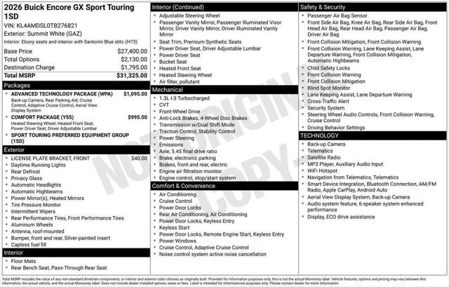 2026 Buick Encore GX Sport Touring FWD