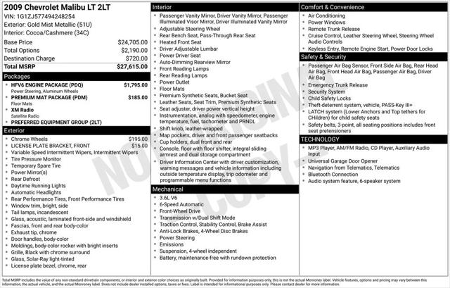2009 Chevrolet Malibu LT 2009 Chevrolet Malibu LT
