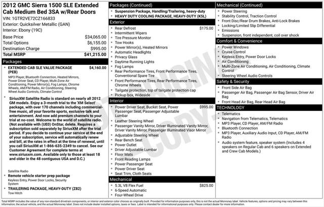 2012 GMC Sierra 1500 SLE 2012 GMC Sierra 1500 SLE