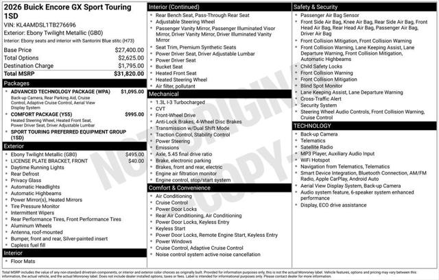 2026 Buick Encore GX Sport Touring FWD