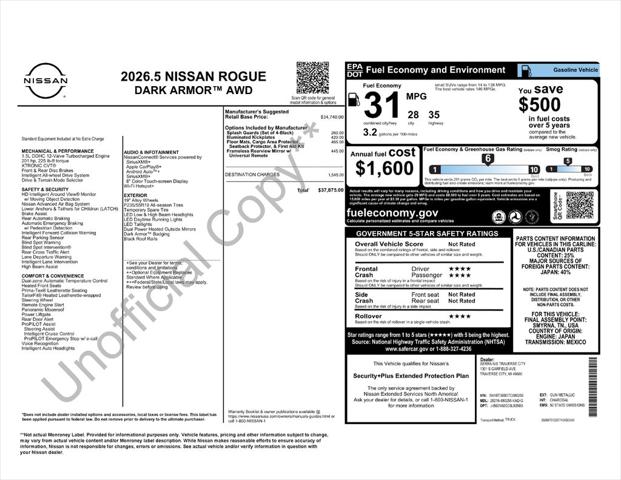 2026 Nissan Rogue Dark Armor for sale in TRAVERSE CITY, MI